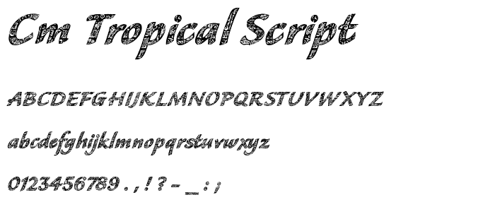 CM Tropical Script font